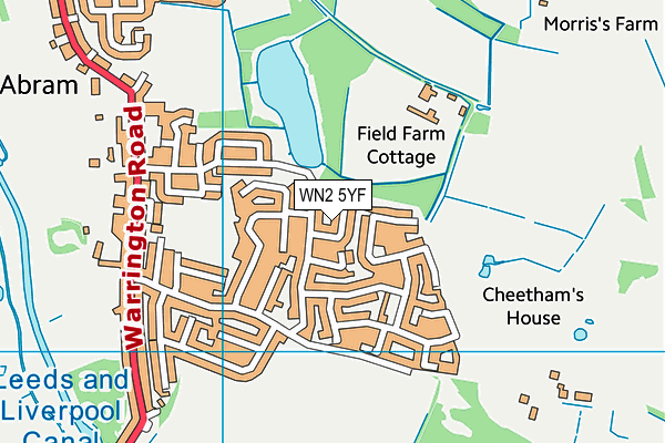 WN2 5YF map - OS VectorMap District (Ordnance Survey)