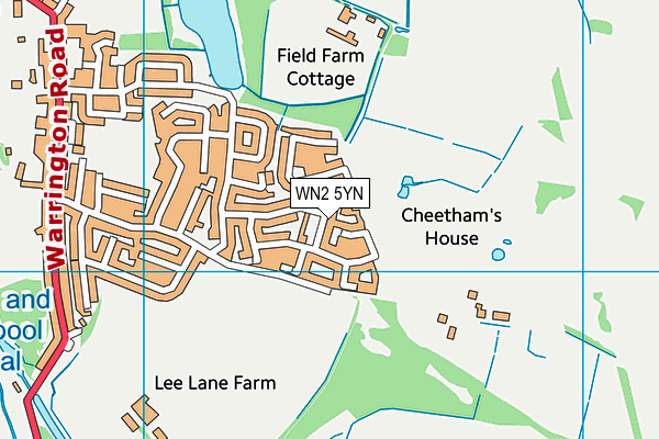 WN2 5YN map - OS VectorMap District (Ordnance Survey)