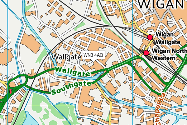 WN3 4AQ map - OS VectorMap District (Ordnance Survey)