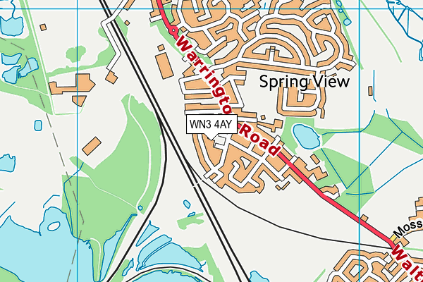 WN3 4AY map - OS VectorMap District (Ordnance Survey)