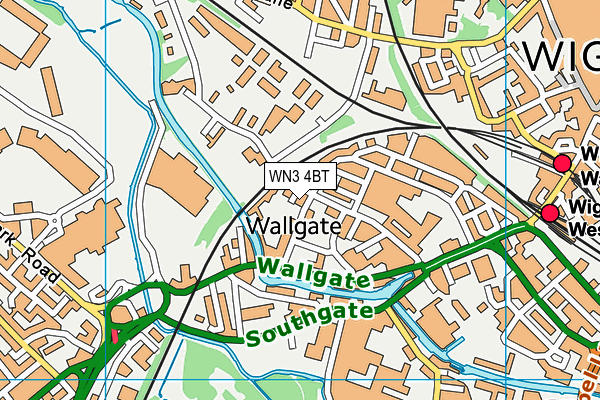 WN3 4BT map - OS VectorMap District (Ordnance Survey)