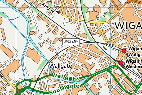 WN3 4BY map - OS VectorMap District (Ordnance Survey)