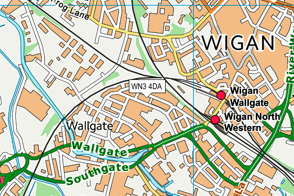 WN3 4DA map - OS VectorMap District (Ordnance Survey)