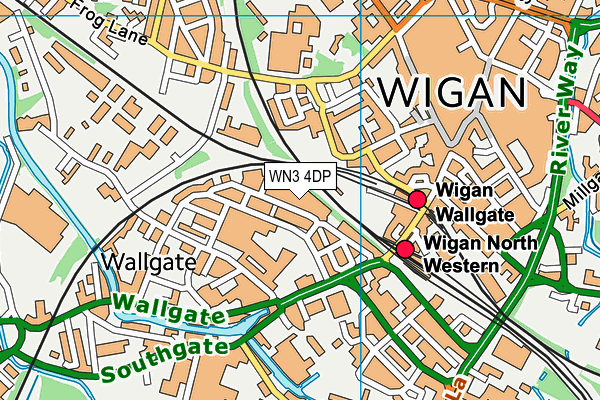 WN3 4DP map - OS VectorMap District (Ordnance Survey)