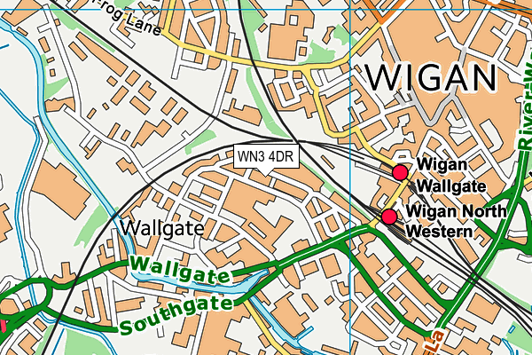 WN3 4DR map - OS VectorMap District (Ordnance Survey)