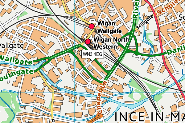 WN3 4EG map - OS VectorMap District (Ordnance Survey)