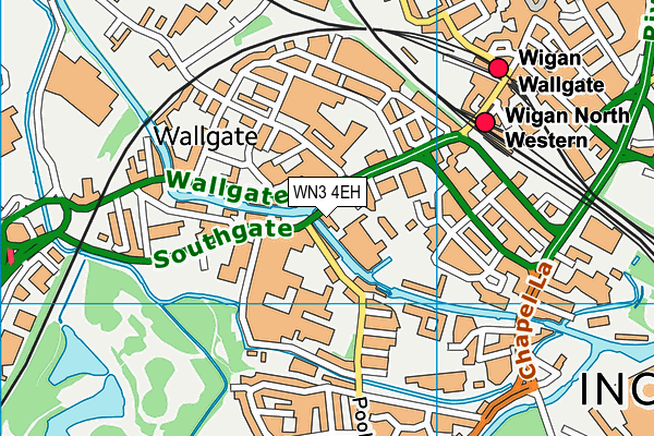 WN3 4EH map - OS VectorMap District (Ordnance Survey)