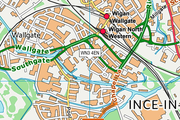 WN3 4EN map - OS VectorMap District (Ordnance Survey)