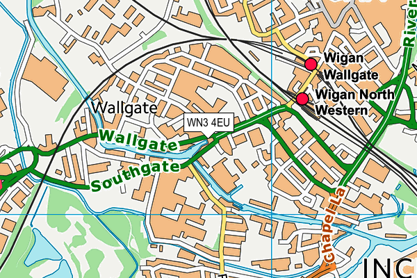 WN3 4EU map - OS VectorMap District (Ordnance Survey)