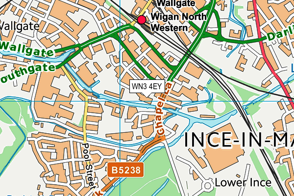 WN3 4EY map - OS VectorMap District (Ordnance Survey)