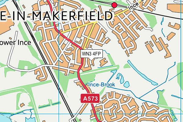 WN3 4FP map - OS VectorMap District (Ordnance Survey)