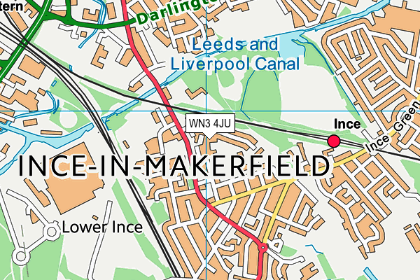 WN3 4JU map - OS VectorMap District (Ordnance Survey)