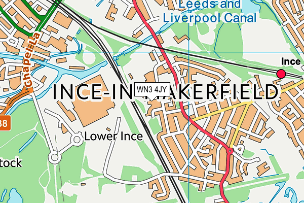 WN3 4JY map - OS VectorMap District (Ordnance Survey)