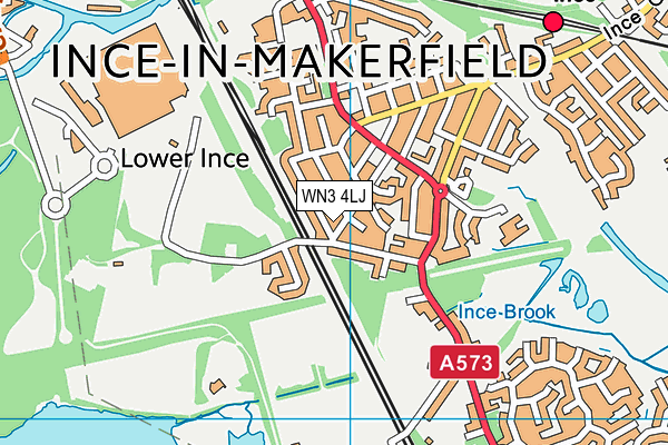 WN3 4LJ map - OS VectorMap District (Ordnance Survey)