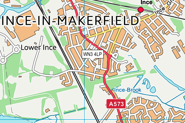 WN3 4LP map - OS VectorMap District (Ordnance Survey)