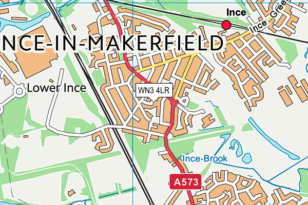 WN3 4LR map - OS VectorMap District (Ordnance Survey)