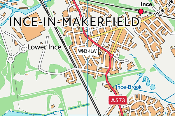 WN3 4LW map - OS VectorMap District (Ordnance Survey)