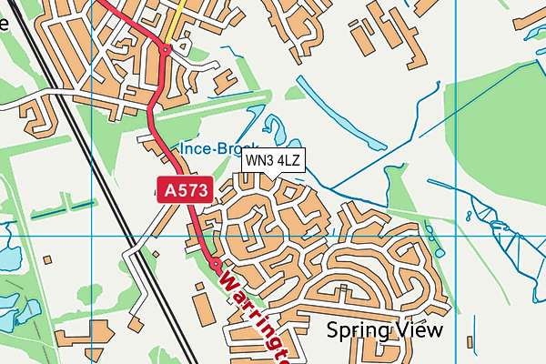 WN3 4LZ map - OS VectorMap District (Ordnance Survey)