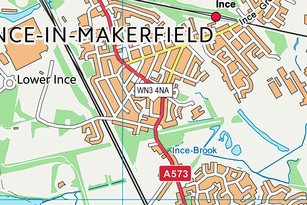 WN3 4NA map - OS VectorMap District (Ordnance Survey)