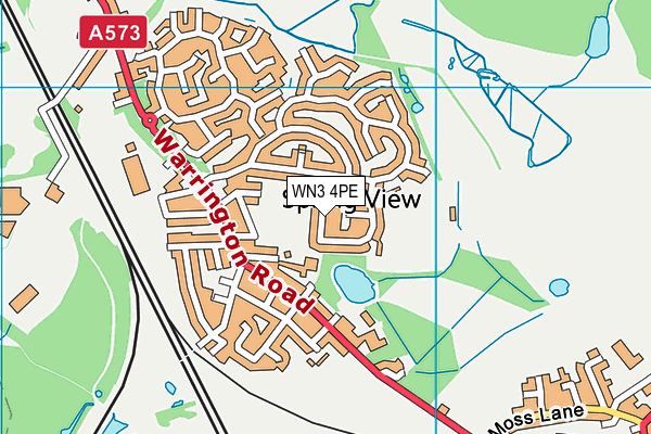 WN3 4PE map - OS VectorMap District (Ordnance Survey)