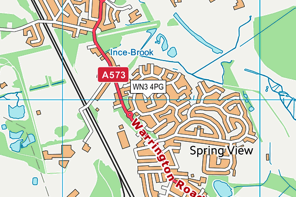 WN3 4PG map - OS VectorMap District (Ordnance Survey)