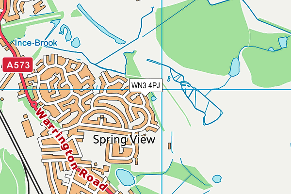 WN3 4PJ map - OS VectorMap District (Ordnance Survey)