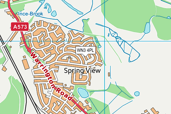 WN3 4PL map - OS VectorMap District (Ordnance Survey)