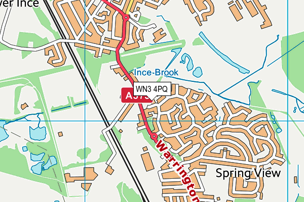 WN3 4PQ map - OS VectorMap District (Ordnance Survey)