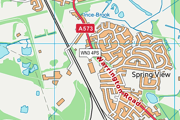 WN3 4PS map - OS VectorMap District (Ordnance Survey)