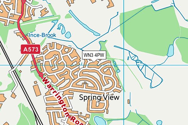 WN3 4PW map - OS VectorMap District (Ordnance Survey)