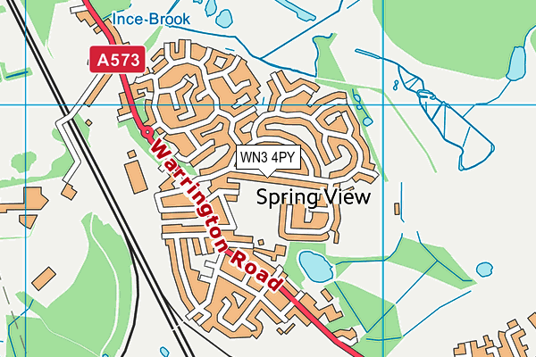 WN3 4PY map - OS VectorMap District (Ordnance Survey)