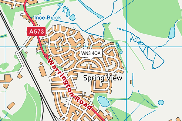 WN3 4QA map - OS VectorMap District (Ordnance Survey)