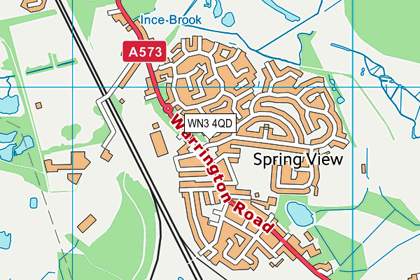 WN3 4QD map - OS VectorMap District (Ordnance Survey)