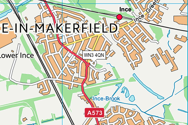 WN3 4QN map - OS VectorMap District (Ordnance Survey)