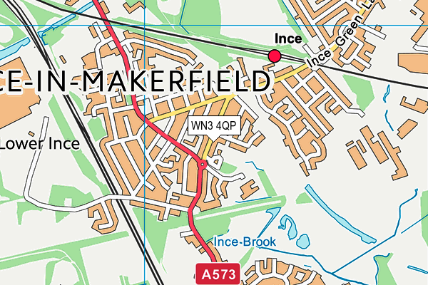 WN3 4QP map - OS VectorMap District (Ordnance Survey)