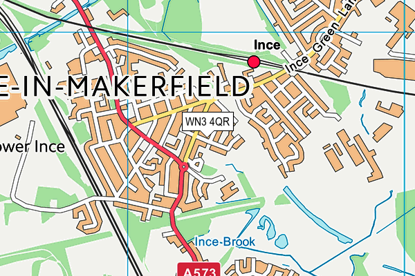 WN3 4QR map - OS VectorMap District (Ordnance Survey)