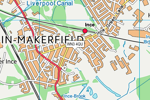 WN3 4QU map - OS VectorMap District (Ordnance Survey)