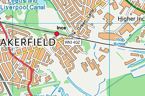 WN3 4QZ map - OS VectorMap District (Ordnance Survey)