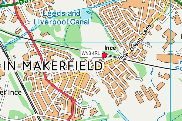 WN3 4RL map - OS VectorMap District (Ordnance Survey)