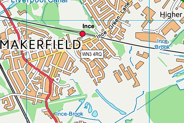 WN3 4RQ map - OS VectorMap District (Ordnance Survey)