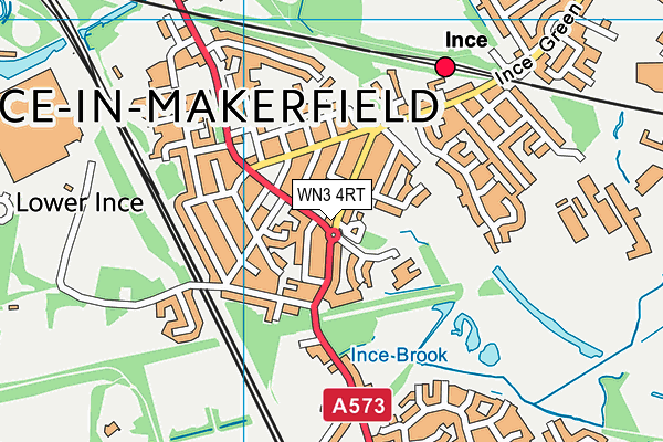 WN3 4RT map - OS VectorMap District (Ordnance Survey)