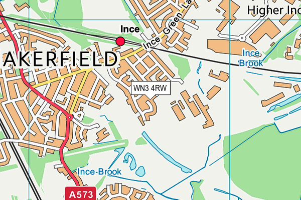 WN3 4RW map - OS VectorMap District (Ordnance Survey)