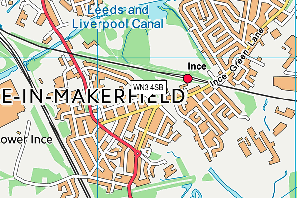 WN3 4SB map - OS VectorMap District (Ordnance Survey)