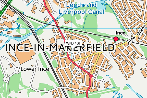 WN3 4SF map - OS VectorMap District (Ordnance Survey)