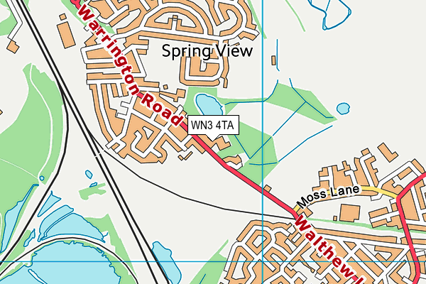 WN3 4TA map - OS VectorMap District (Ordnance Survey)