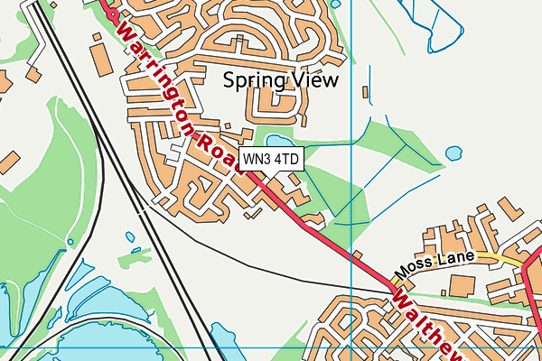 WN3 4TD map - OS VectorMap District (Ordnance Survey)