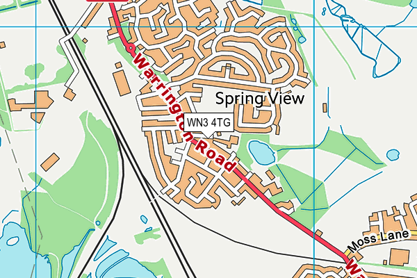 WN3 4TG map - OS VectorMap District (Ordnance Survey)