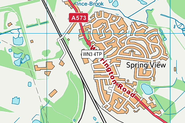 WN3 4TP map - OS VectorMap District (Ordnance Survey)