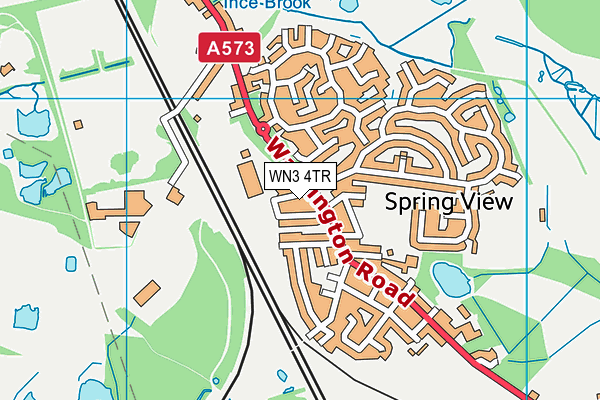 WN3 4TR map - OS VectorMap District (Ordnance Survey)