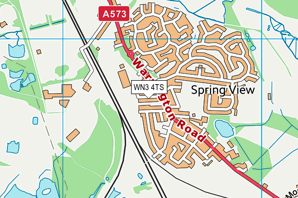 WN3 4TS map - OS VectorMap District (Ordnance Survey)